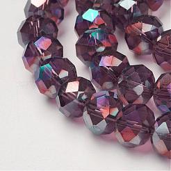 Стеклянные бусины с гальваническим покрытием &nbsp;GR10MMY-04AB