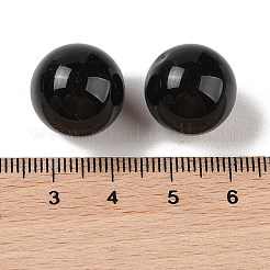 Натуральный черный оникс (окрашенный и нагретый) сферические бусины без отверстий&nbsp;G-K353-04D-32