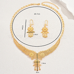 Элегантный сплав ожерелье и серьги с кисточками из цветка и сплава для женщин свадьба&nbsp;US0443