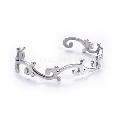 Браслеты-манжеты из нержавеющей стали 304&nbsp;BJEW-I277-02P