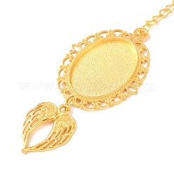 Наборы для самостоятельного изготовления овальных подвесных украшений из цинкового сплава&nbsp;AJEW-WH0314-889A-G