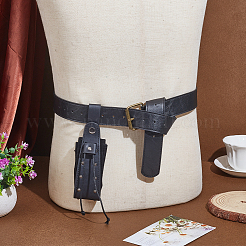 Средневековые поясные сумки из искусственной кожи с заклепками из сплава&nbsp;AJEW-WH0678-30B