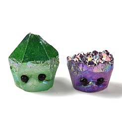 Гальваника натуральный кристалл кварца кластер статуэтка ежа статуя медитация вечерние подарки украшение&nbsp;G-C143-01