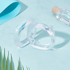 2шт. Акриловый браслет с имитацией мрамора для женщин&nbsp;BJEW-UN0001-69A