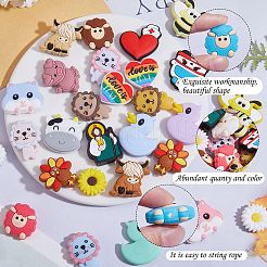 12шт 6 вида силиконовых бусин в виде хомяка&nbsp;JX650A