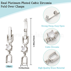10шт латунь с фианитами&nbsp;ZIRC-BBC0002-67P