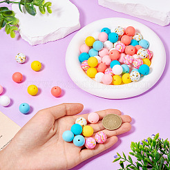 80шт 8 цвета силиконовые бусины&nbsp;SIL-TA0002-37