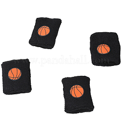 Ремешок на запястье из акрилового волокна с рисунком баскетбола&nbsp;AJEW-WH20006-254