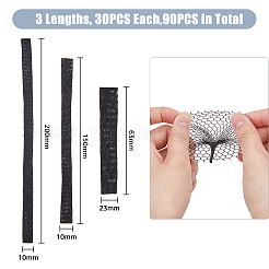 90 шт. 3 стиля PE защитный чехол для кистей для макияжа многоразовый расширяемый сетчатый чехол&nbsp;AJEW-FH0003-18B