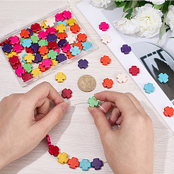 100шт синтетические бирюзовые бусины&nbsp;TURQ-SC0001-29A