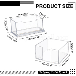 2шт. 2 стиля акриловый держатель для визиток&nbsp;ODIS-WR0001-09