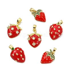 6 шт. 3 стиля латунных эмалевых подвесок&nbsp;KK-CJ0004-14