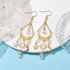 Серьги-люстры из сплава Moon&nbsp;EJEW-JE05719