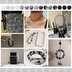 600шт 15 вида стеклянных бусин&nbsp;GLAA-PH0004-27