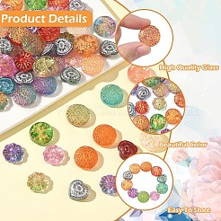 80 шт. 4 вида прозрачных стеклянных бусин для выпечки&nbsp;DGLA-YW0001-66