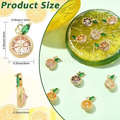 10шт 5 цвета латунные микро проложить кубический цирконий шармы&nbsp;KK-CJ0004-08