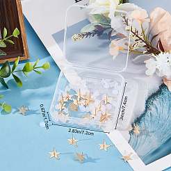 30 шт. латунные серьги-гвоздики&nbsp;KK-BBC0003-74