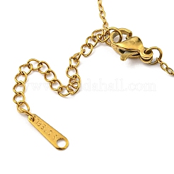 Ожерелье с подвеской в виде человека из нержавеющей стали 201 с цепочками из тросов&nbsp;NJEW-Q317-16G