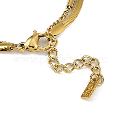 Браслеты из 2-рядной цепочки из нержавеющей стали 304&nbsp;BJEW-Z077-06G