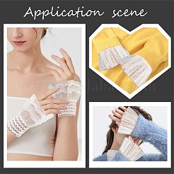 2 пара 2 нарукавников из полиэстера&nbsp;AJEW-NB0004-03A