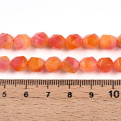 Окрашенные природные белый нефрит бисер пряди&nbsp;G-T139-8mm-45V