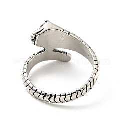 Легкое кольцо на палец с леопардовым принтом и стразами RJEW-C030-04E-AS