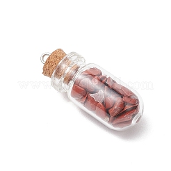 8 шт. 8 стиля подвески в виде стеклянной бутылки с синтетической бирюзой&nbsp;PALLOY-JF04073