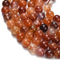 Нити бусин из натурального красного гематоидного кварца/железистого кварца класса А&nbsp;G-L642-B10-10mm