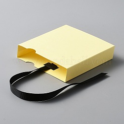 Квадратные бумажные ящики с лентой&nbsp;AJEW-WH0033-02B