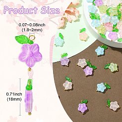 60шт 6 цвета стеклянные подвески&nbsp;PALLOY-CJ00062