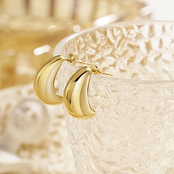 Серьги-гвоздики в форме капли из нержавеющей стали 304&nbsp;BN7669-1