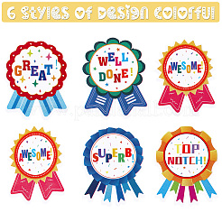 Круглые наградные бумажные самоклеящиеся наклейки&nbsp;DIY-WH20001-59