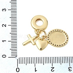 Латунь микропаве прозрачный кубический цирконий европейские подвески с подвесками&nbsp;KK-Z150-10G