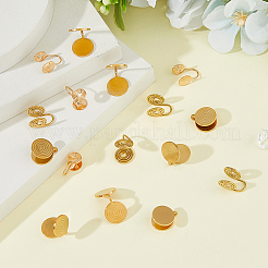 16 шт. 4 стиля сережек-манжет из латуни и нержавеющей стали 304&nbsp;EJEW-HS0001-18G