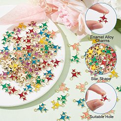 120шт 6 цвета сплава эмалевые подвески&nbsp;ENAM-AR0001-45