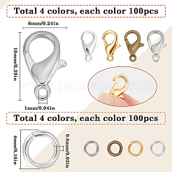 400 шт. 4 цвета из цинкового сплава&nbsp;FIND-SP0001-31