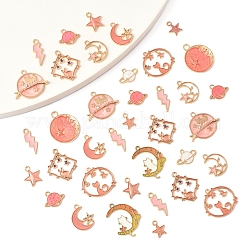 50шт 12 стиля подвески из сплава с эмалью&nbsp;ENAM-FS0003-04