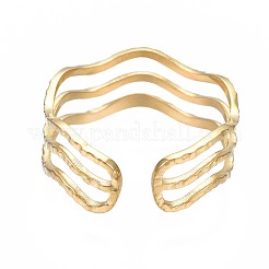 Кольцо-манжета с тройной волной из нержавеющей стали 304&nbsp;RJEW-T023-02G