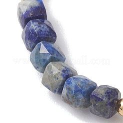 Браслеты из натуральных кубических бусин лазурита для женщин&nbsp;BJEW-JB13176-01