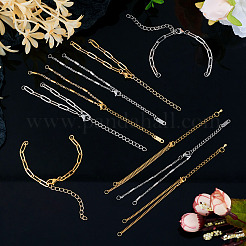 12 шт. 6 стиля браслета-цепочки из нержавеющей стали 304&nbsp;AJEW-TA0001-34