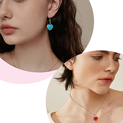 15 шт. 15 стиля подвески в форме сердца с драгоценными камнями&nbsp;G-FI0001-34