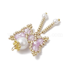 Подвески-бабочки из стеклянного бисера&nbsp;PALLOY-MZ00649