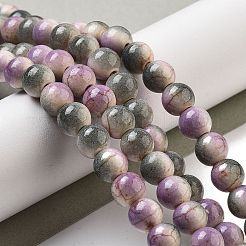 Нити из синтетических бирюзовых бусин&nbsp;G-E594-24K