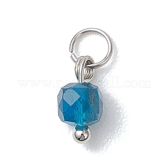 50 шт. 10-цветные подвески-кубики из натурального камня разных форм&nbsp;PALLOY-JF04816-02