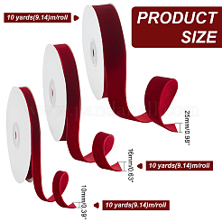 3 рулон 3 видов односторонней бархатной ленты&nbsp;OCOR-PH0002-87B