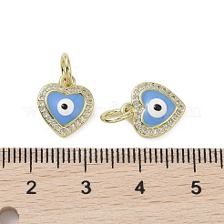 Настоящие 18к позолоченные латунные подвески с микропаве и кубическим цирконием&nbsp;KK-L209-074G-04