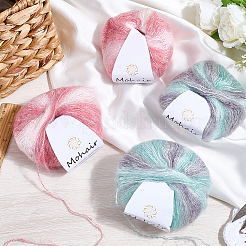 4 моток пряжи сегментно окрашенного мохера 2 цветов&nbsp;OCOR-CY0002-51A