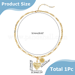 Латунные микропаве прозрачные кубические цирконии подвеска в виде солнца и сердца звено цепи ожерелья&nbsp;NJEW-HS00021