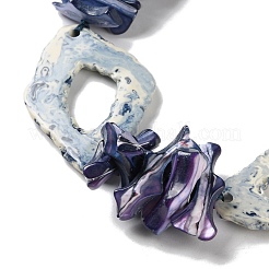 Летние ожерелья из бисера в стиле бохо из стекла и окрашенных натуральных ракушек NJEW-H047-08