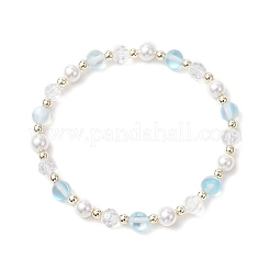 5шт. браслеты из синтетического лунного камня&nbsp;BJEW-JB11856